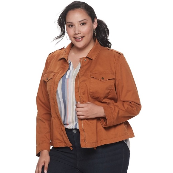 EVRI Jackets & Blazers - EVRI Plus Size Crop Utility Jacket
